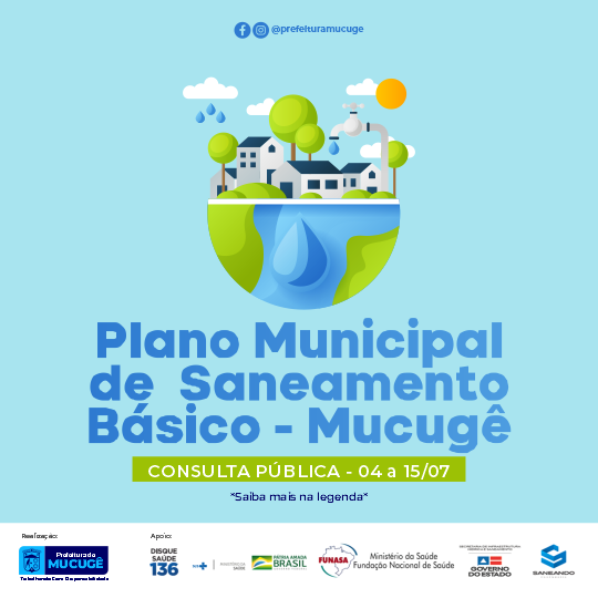 Imagem da página Consulta Pública - Plano Municipal de Saneamento Básico (PMSB) e do Plano Municipal de Gestão Integrada de Resíduos Sólidos (PMGIRS)